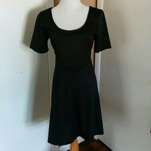 Black and white polka dot dress